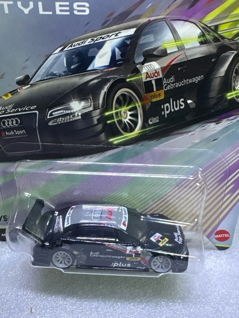 Hot wheels aero styles 2008 Audi A4 Touring Car - Black